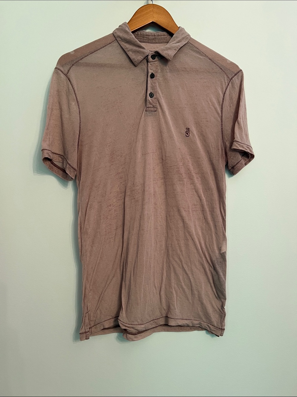 Men’s John Varvatos Mauve Short-Sleeve Polo Shirt